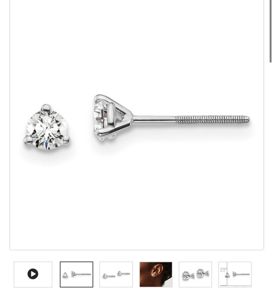 1/4ctw lab diamond studs
