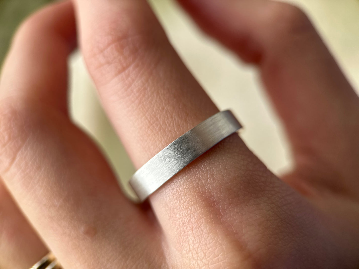 5mm Sterling silver Brushed Band